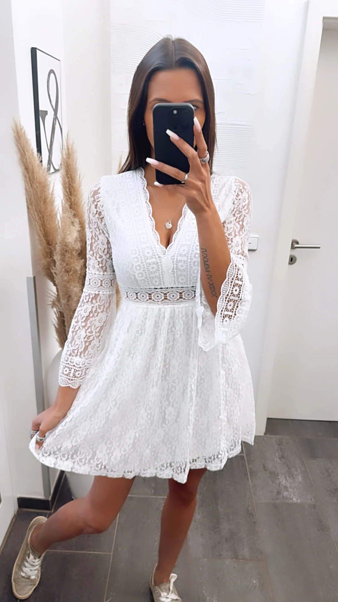 Boho - Style Kleid / weiss Art. 5835