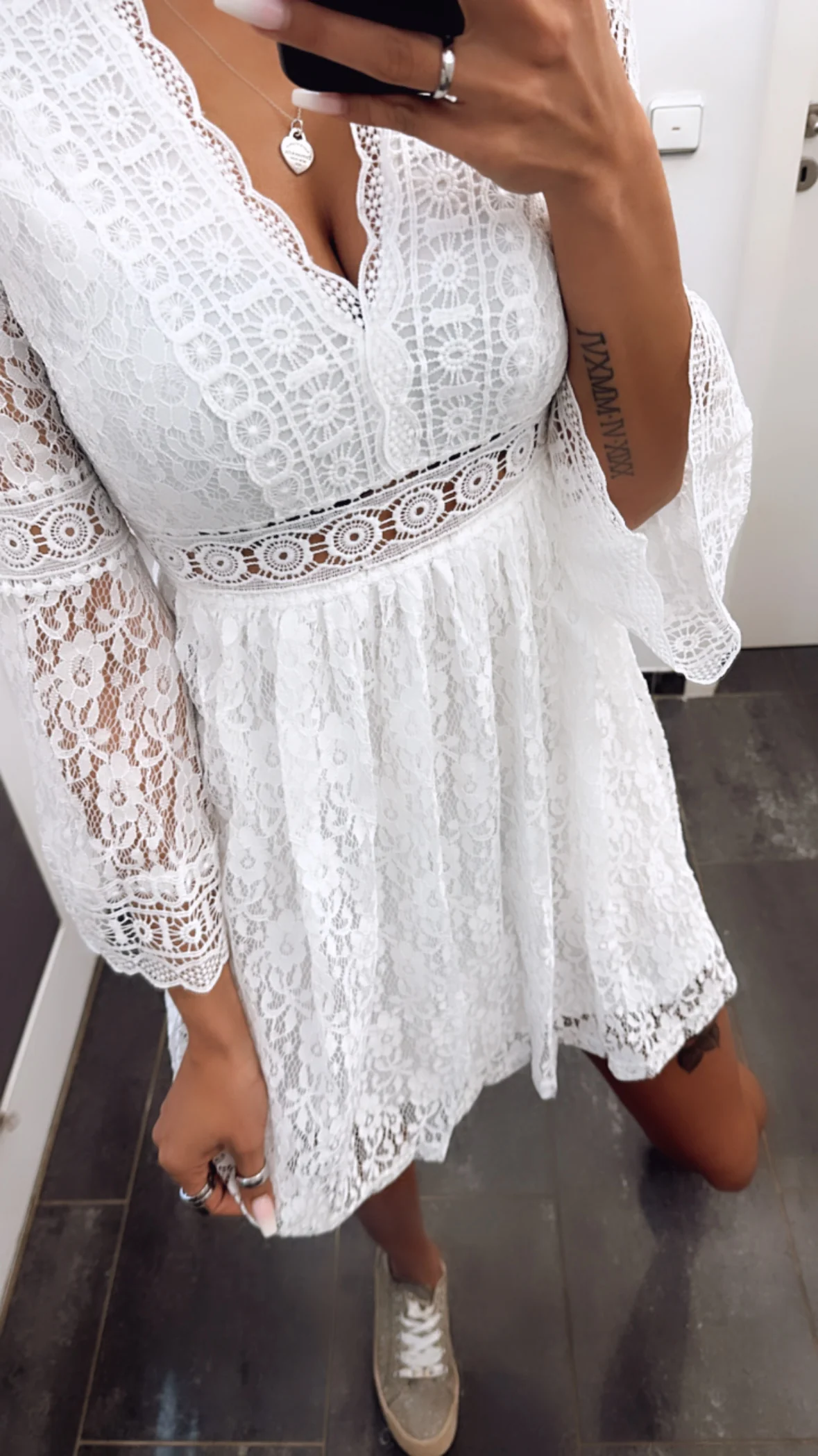 Boho - Style Kleid / weiss Art. 5835 - Image 3