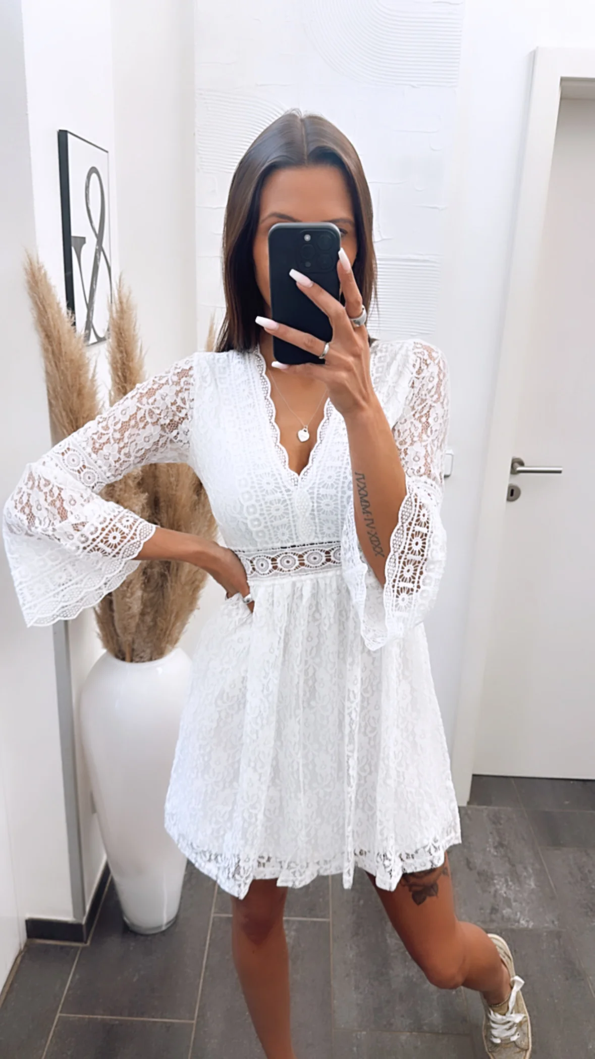Boho - Style Kleid / weiss Art. 5835 - Image 5