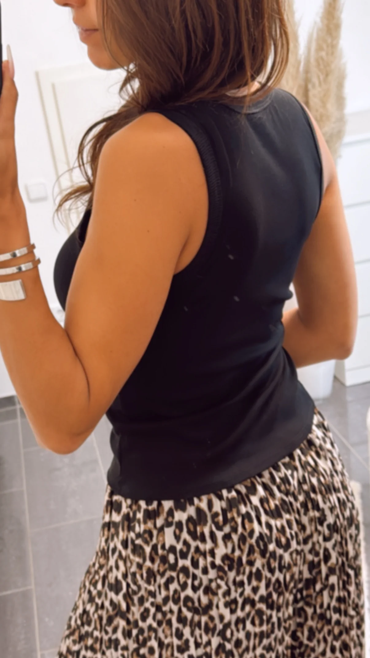 geripptes Tank Top / schwarz Art. 8927 - Image 3