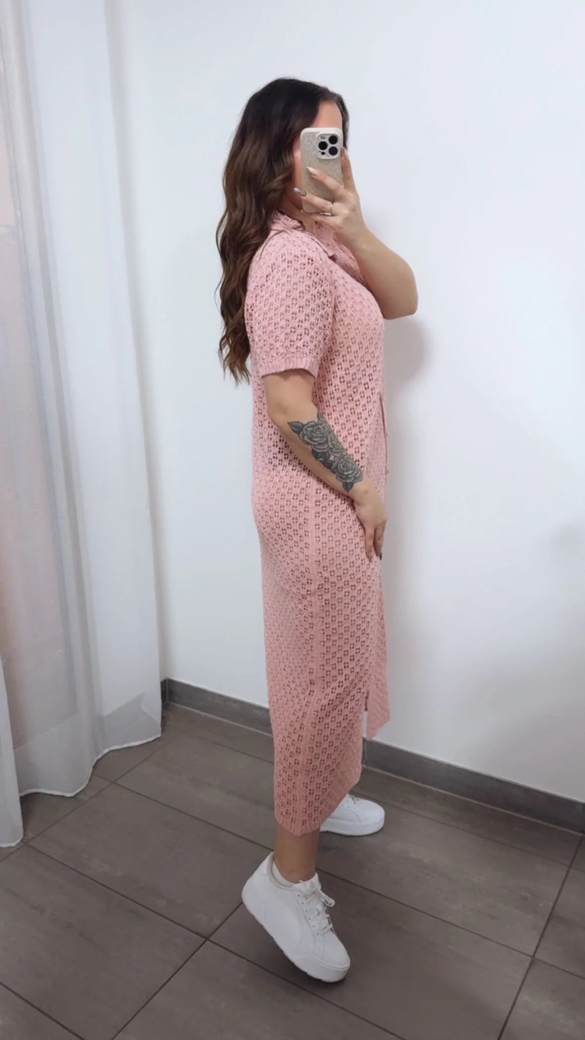 HOLIDAY (Maxi-) Kleid mit durchgehender Knopfleiste / rosa helle beere Art. 14376 - Image 4