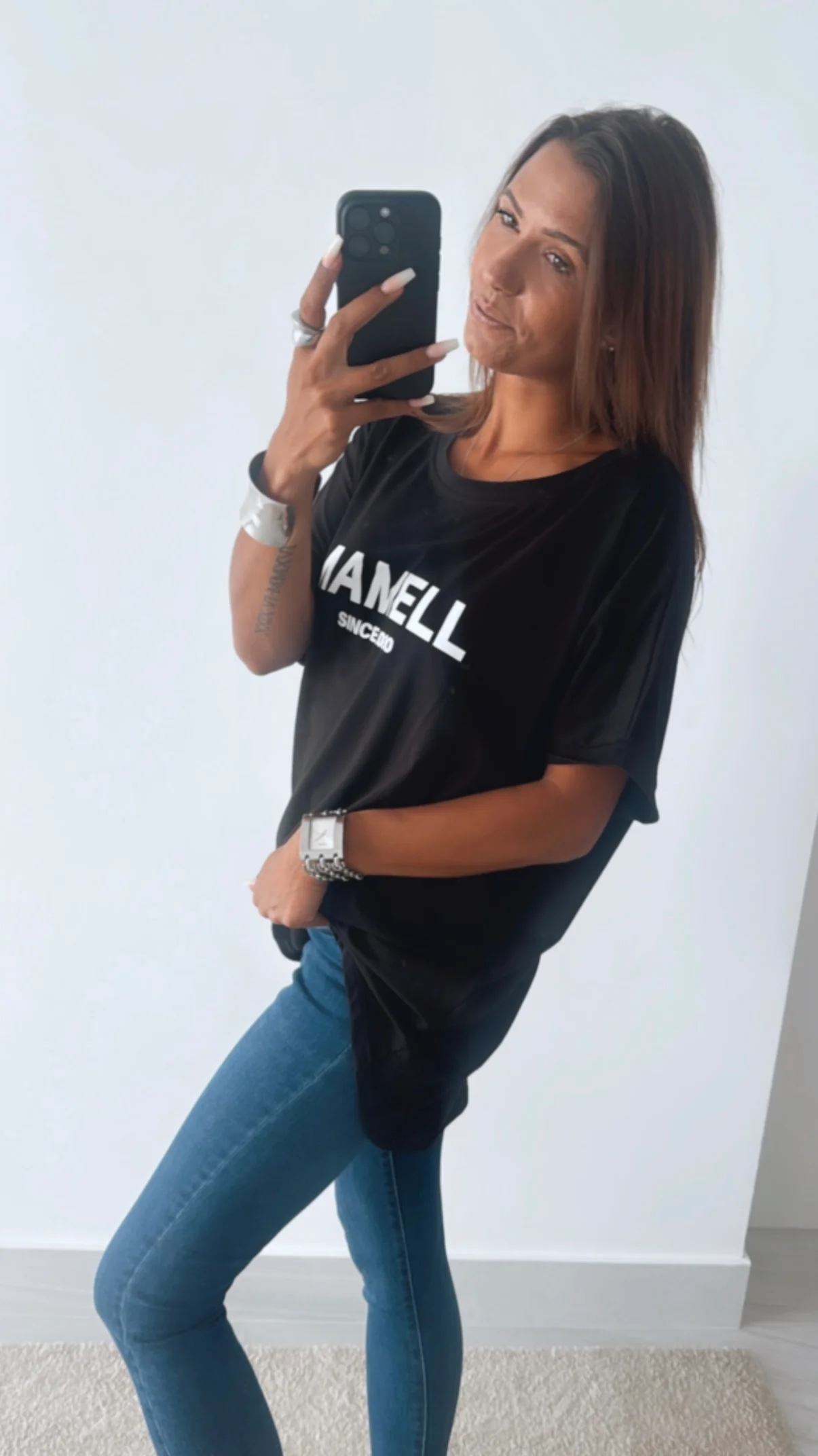 ORIGINAL " mamell " Long T-Shirt / schwarz Art. 11057 - Image 2