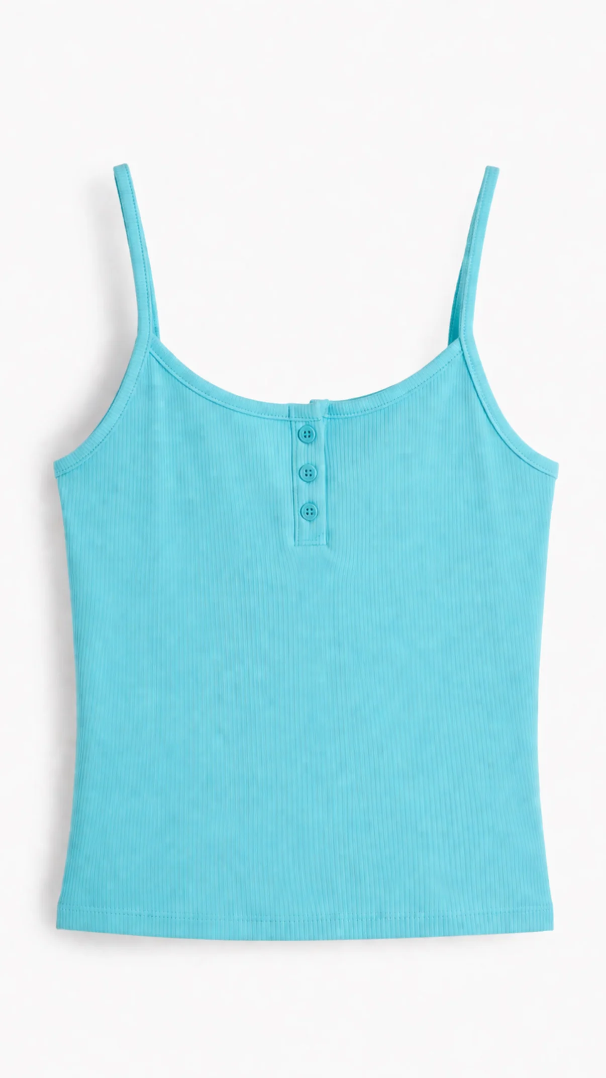 Ripp-Top mit Knopfleiste / aqua Art.14520
