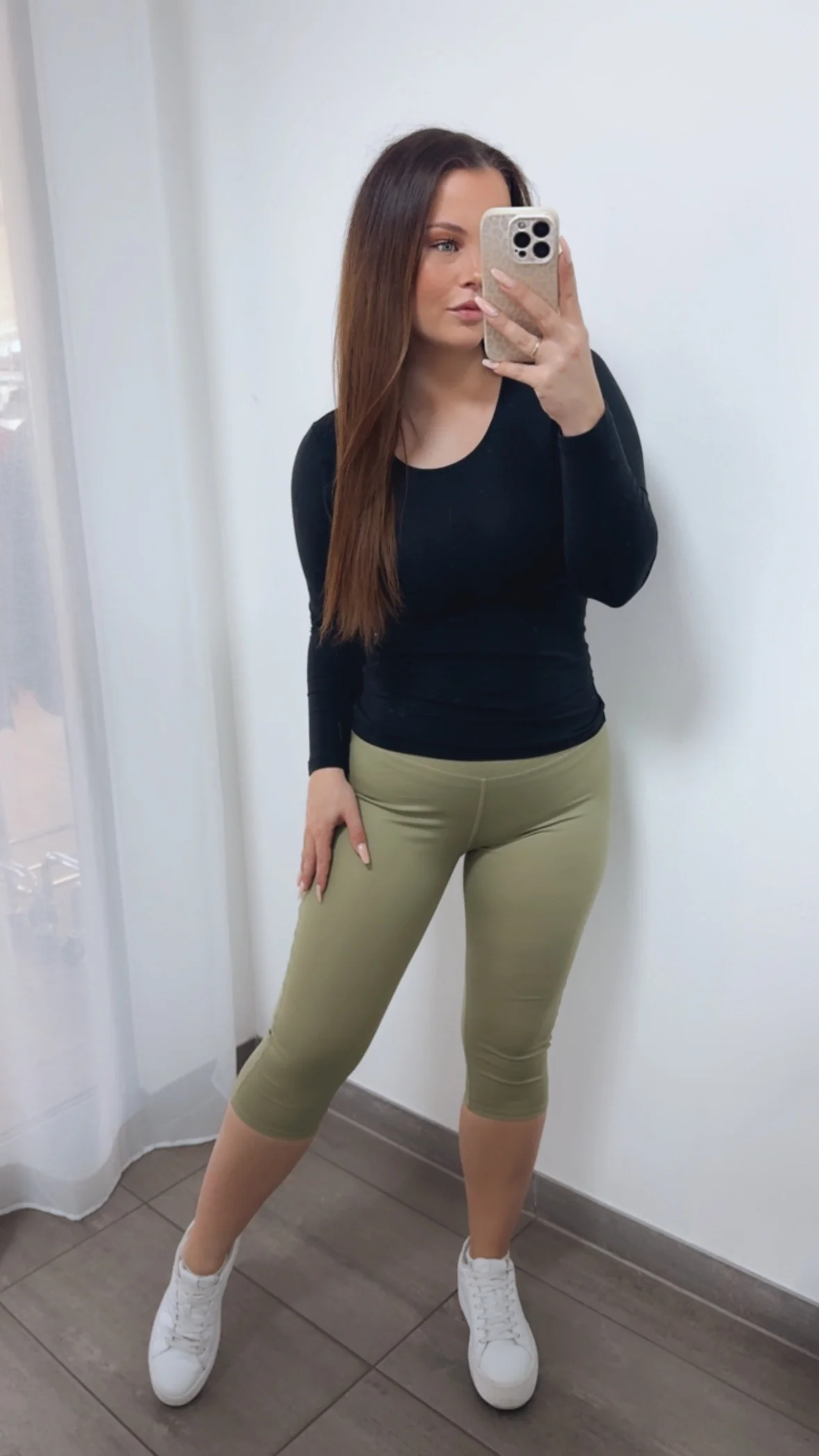SPORTY Capri Leggings / salbei Art. 14472 - Image 3