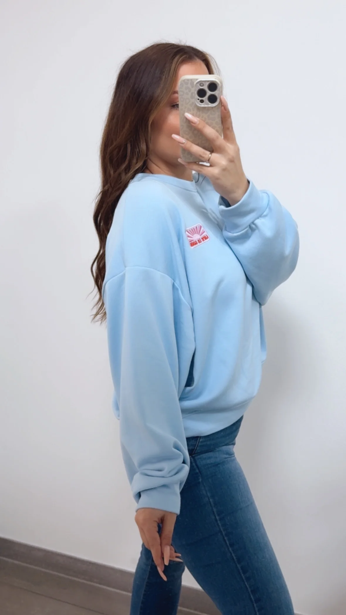 Sweater " Life is good " / hell blau Art. 14743 - Image 5