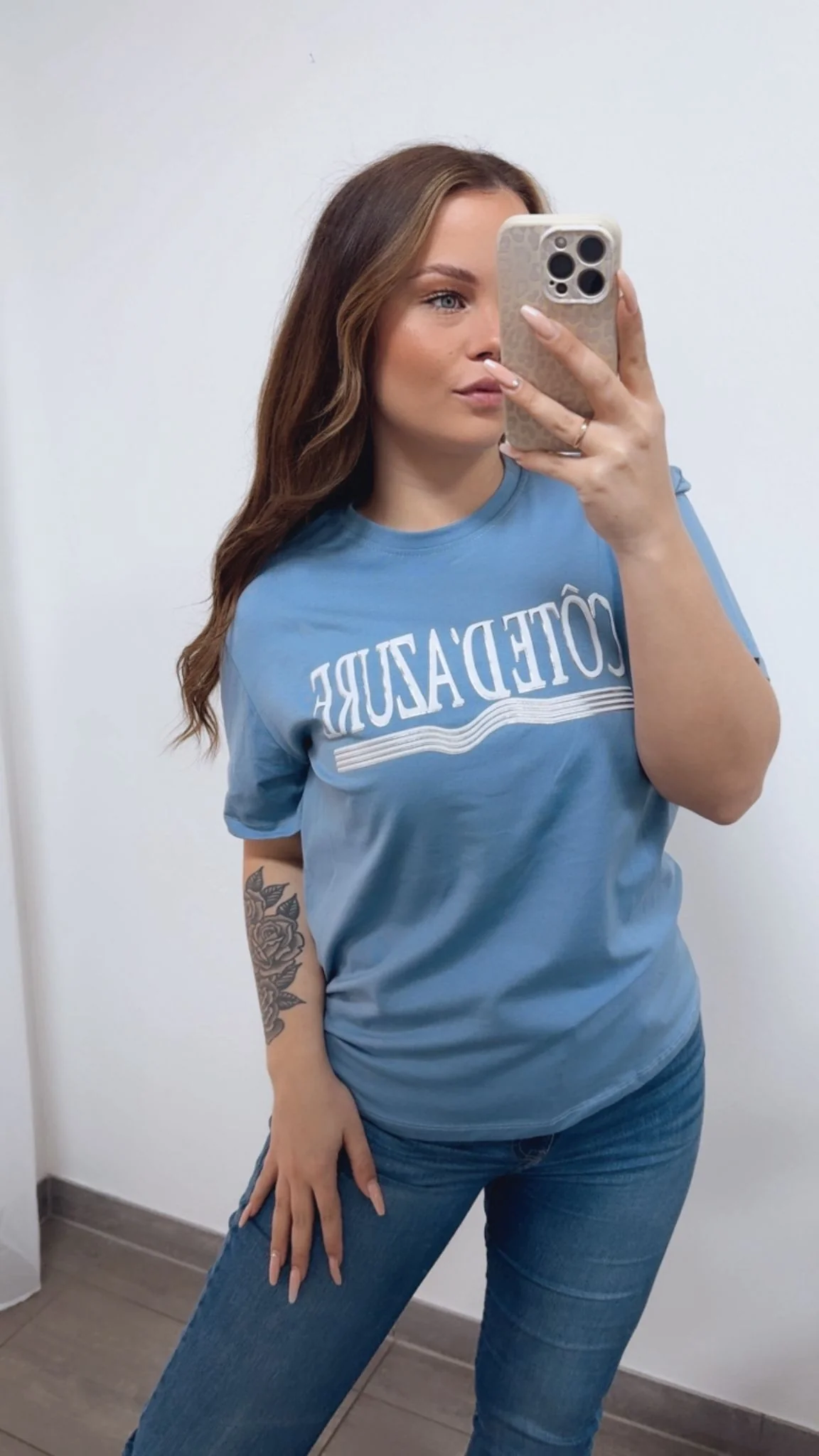 T-Shirt " Côte D'Azure " / Denim blau Art. 14726 - Image 2