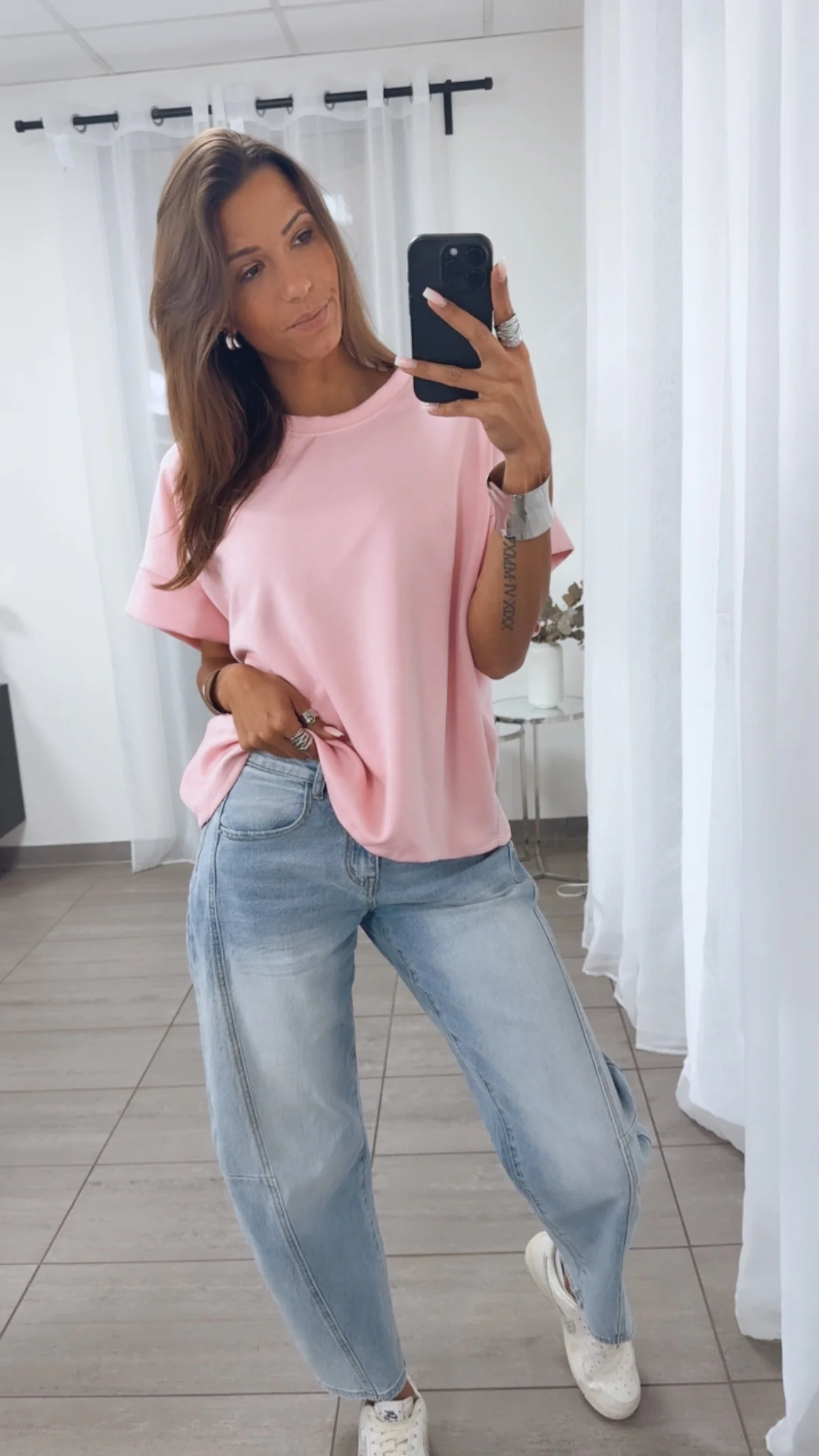 T-Shirt / oversize softer Butterstoff / rosa Art. 14956 - Image 2