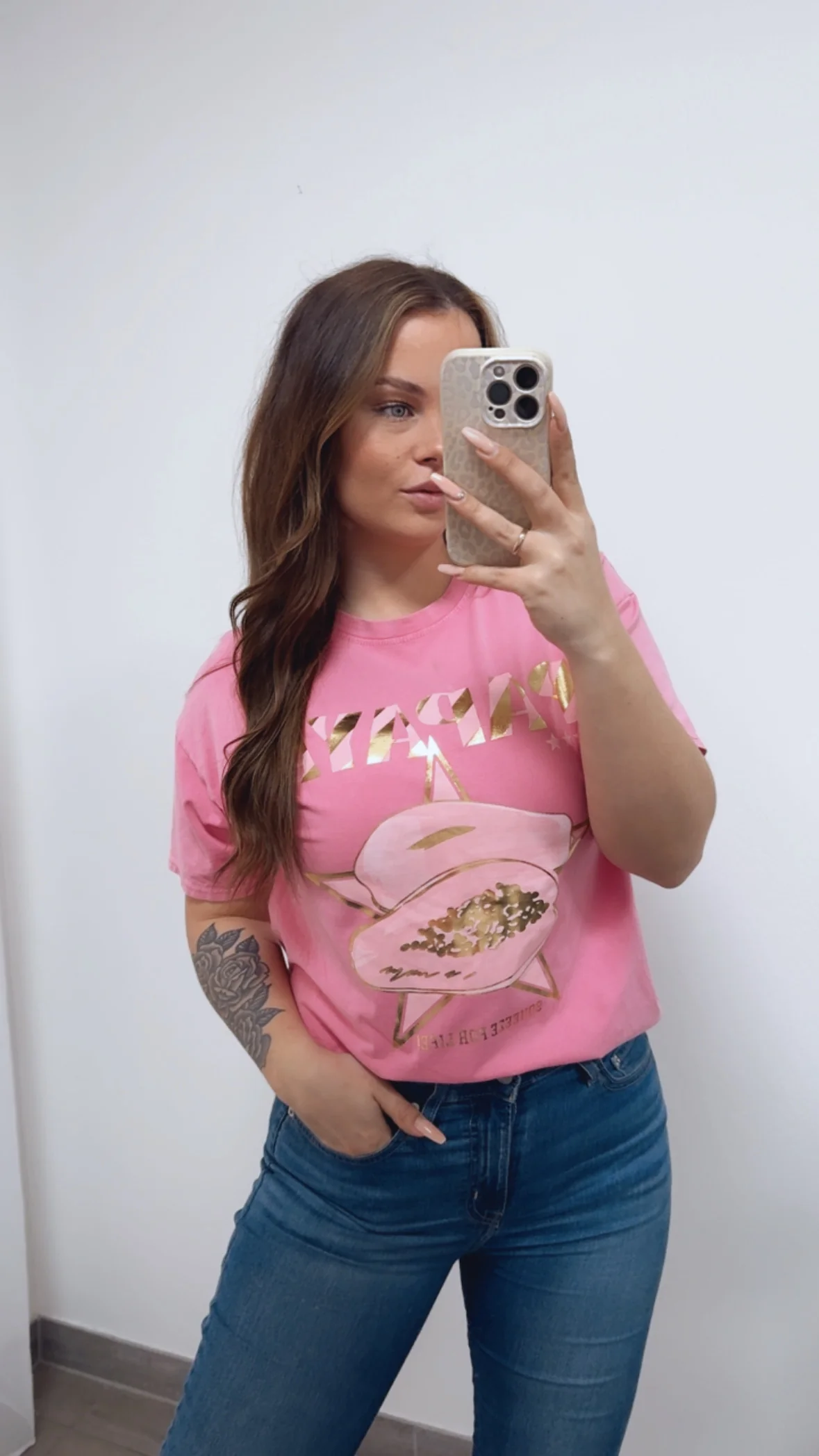 T-shirt " Papaya " / rosa - helle Beere Art. 14754