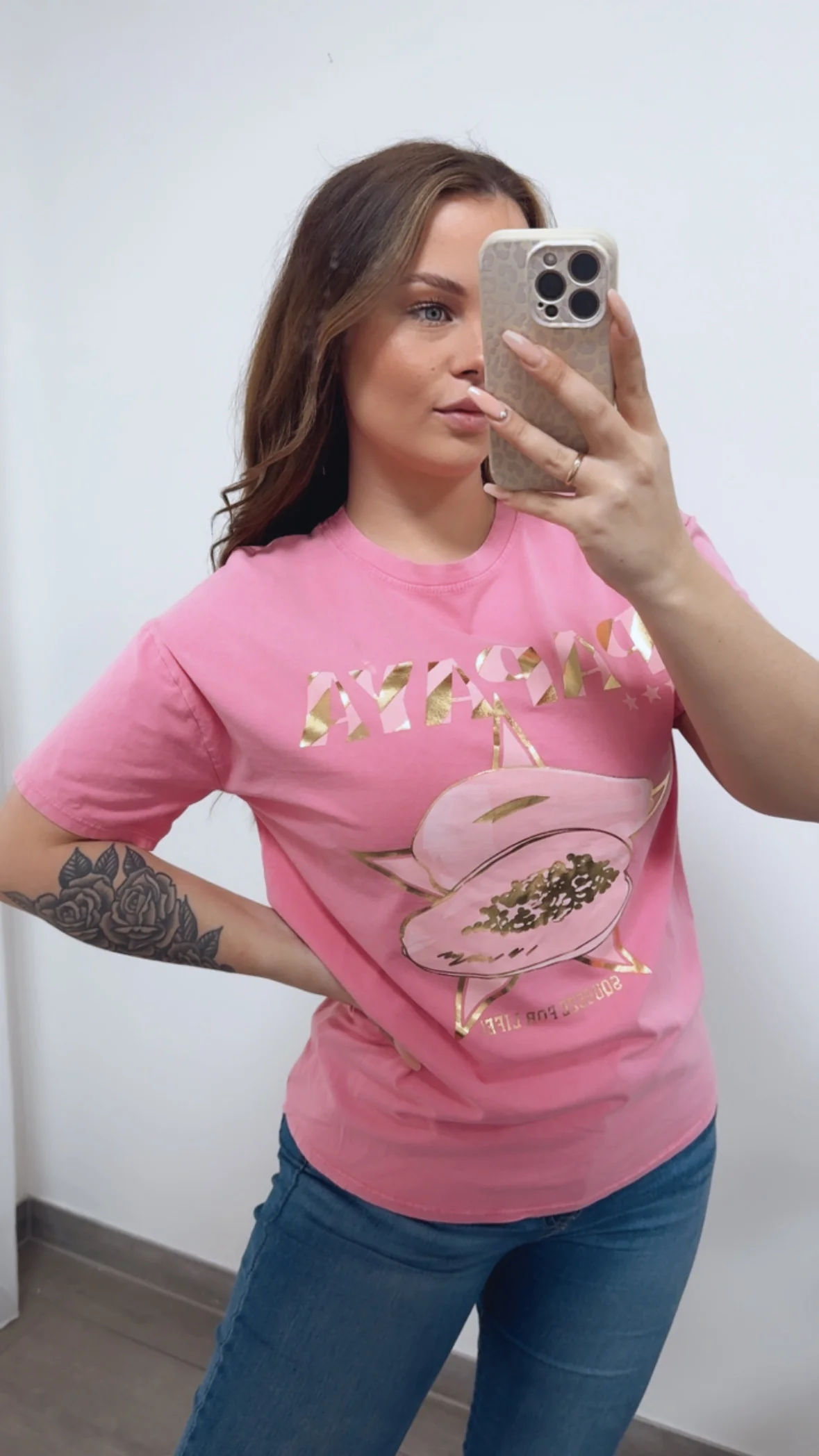 T-shirt " Papaya " / rosa - helle Beere Art. 14754 - Image 2