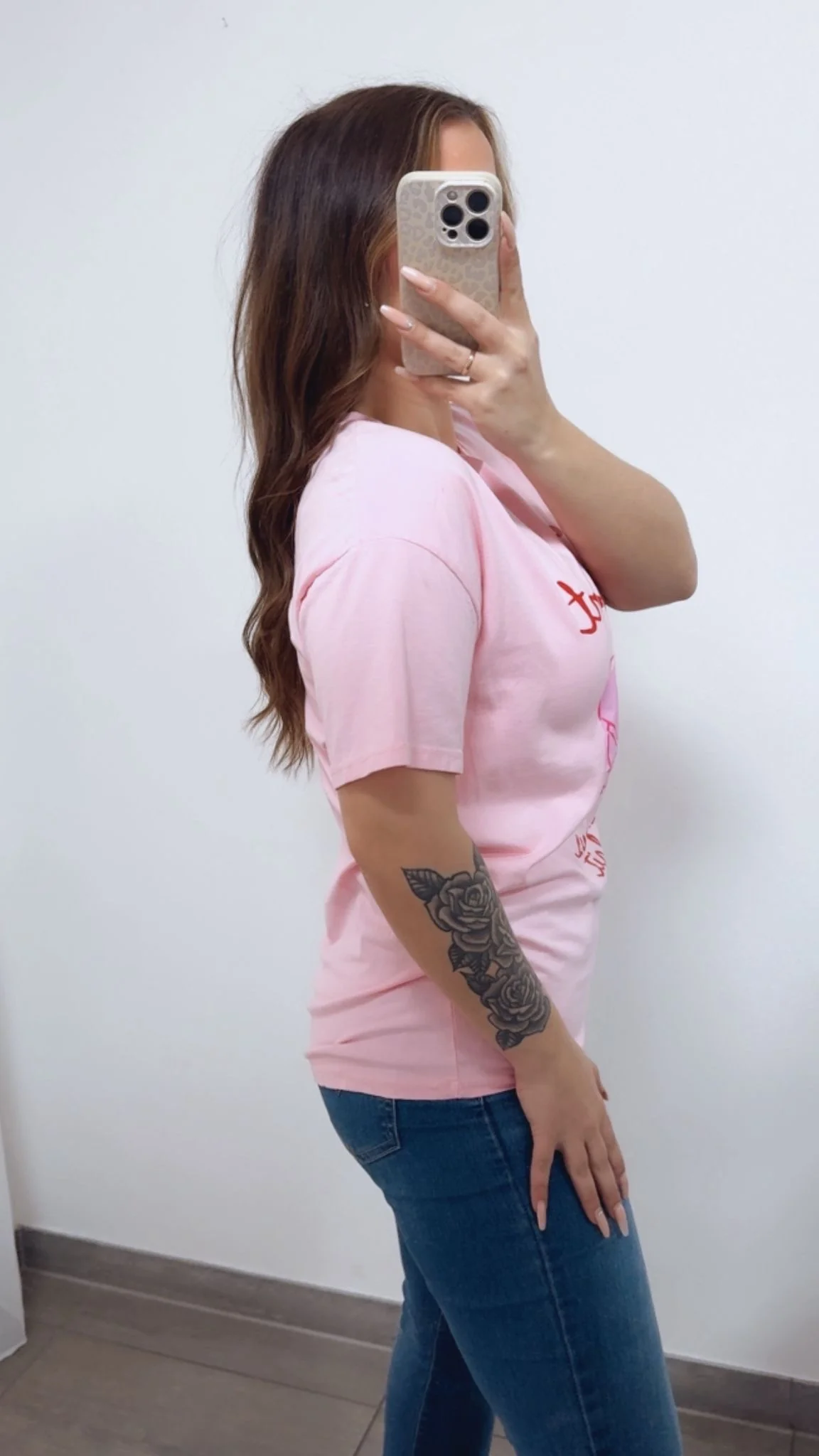 T-Shirt " Un Croissant " / rosa Art. 14735 - Image 3