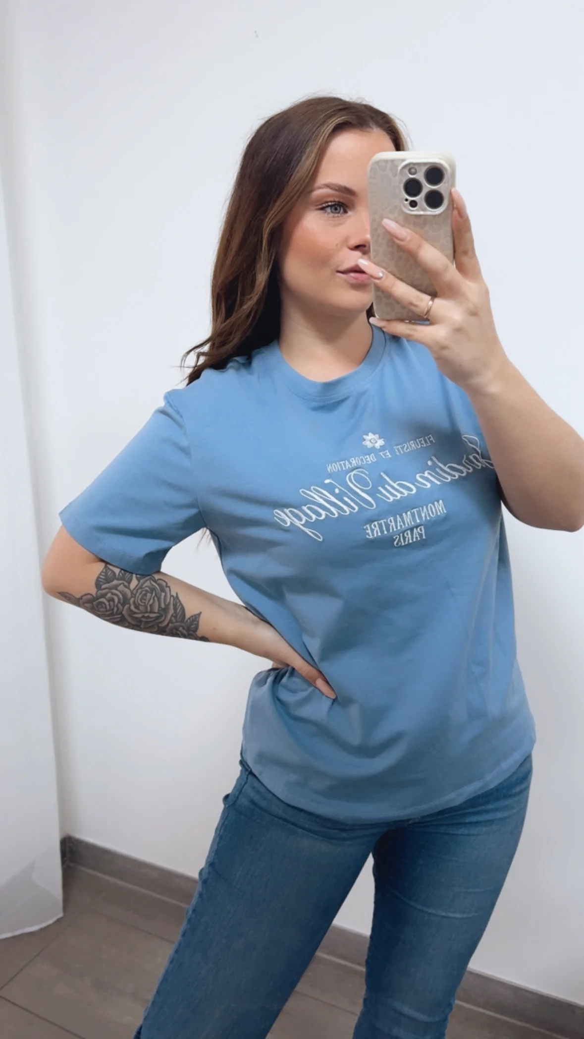 T-shirt " Village " / Denim blau Art. 14755 - Image 2