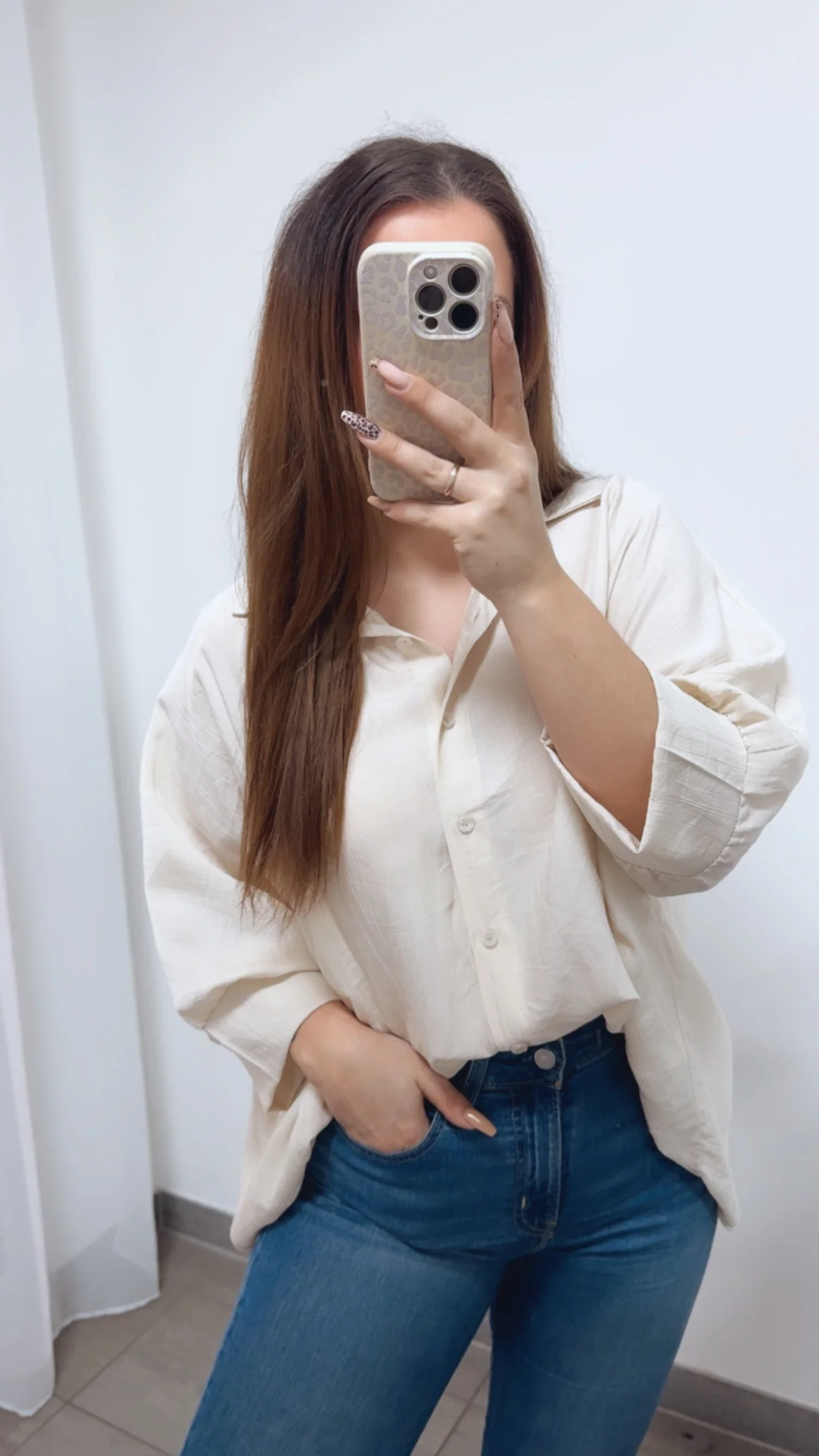 ultra weite Bluse mit kurzen Armen / beige Art. 14312 - Image 2