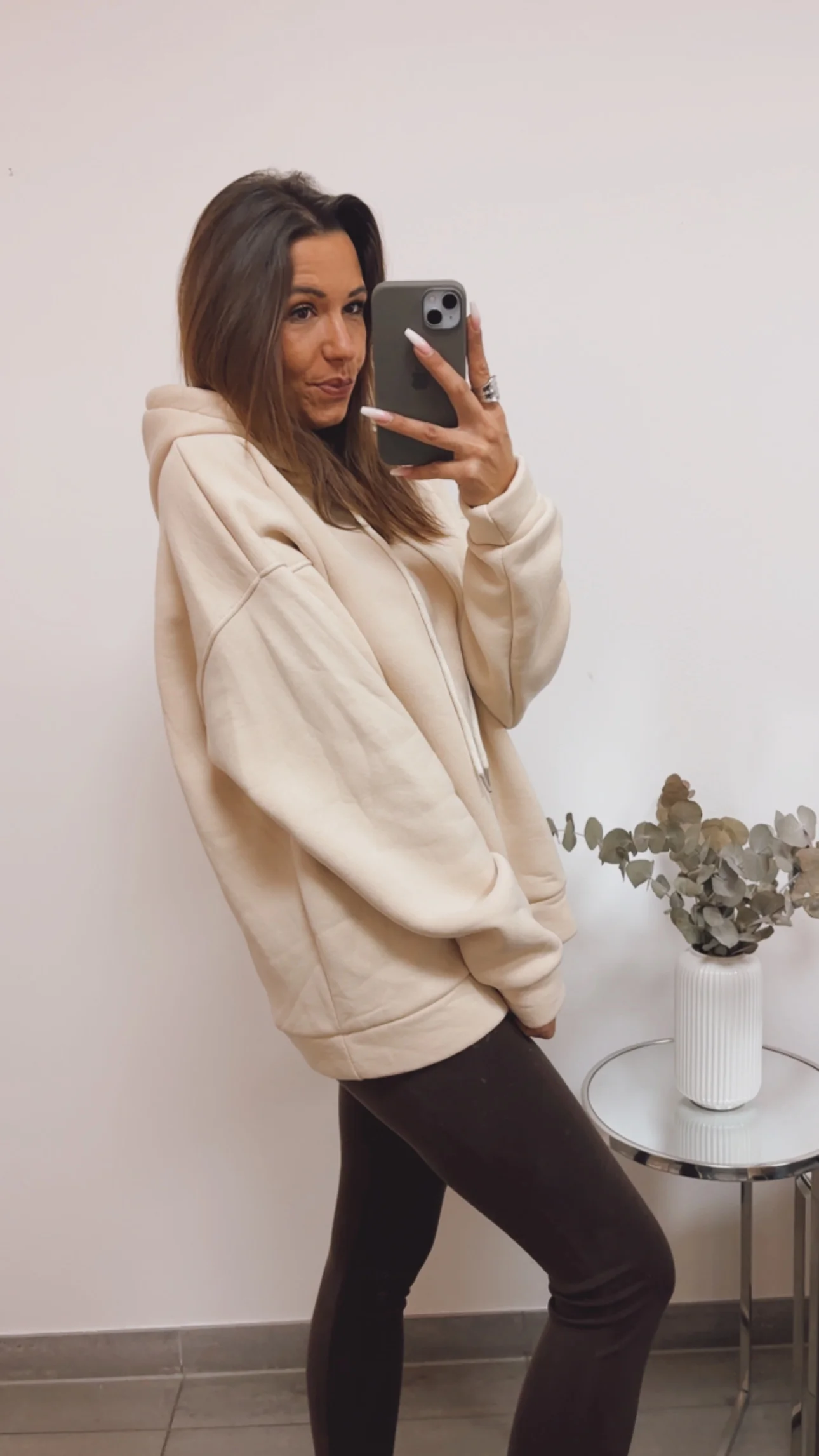 Original mamell Hoodie / beige Art. 13358 - Image 2