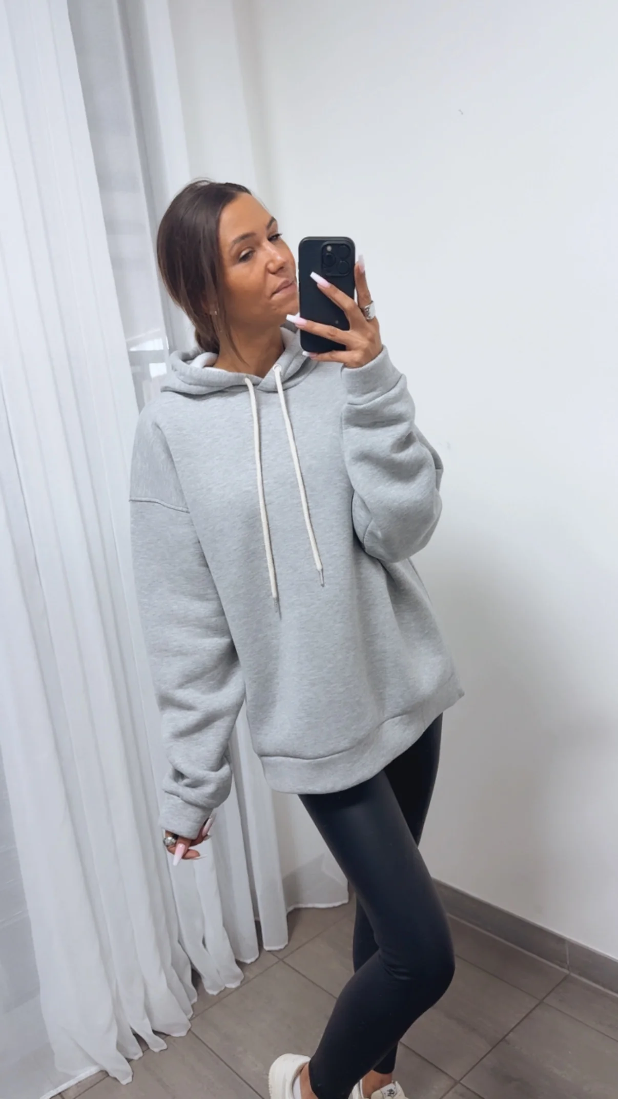 Original mamell Hoodie / meliert grau Art. 13366