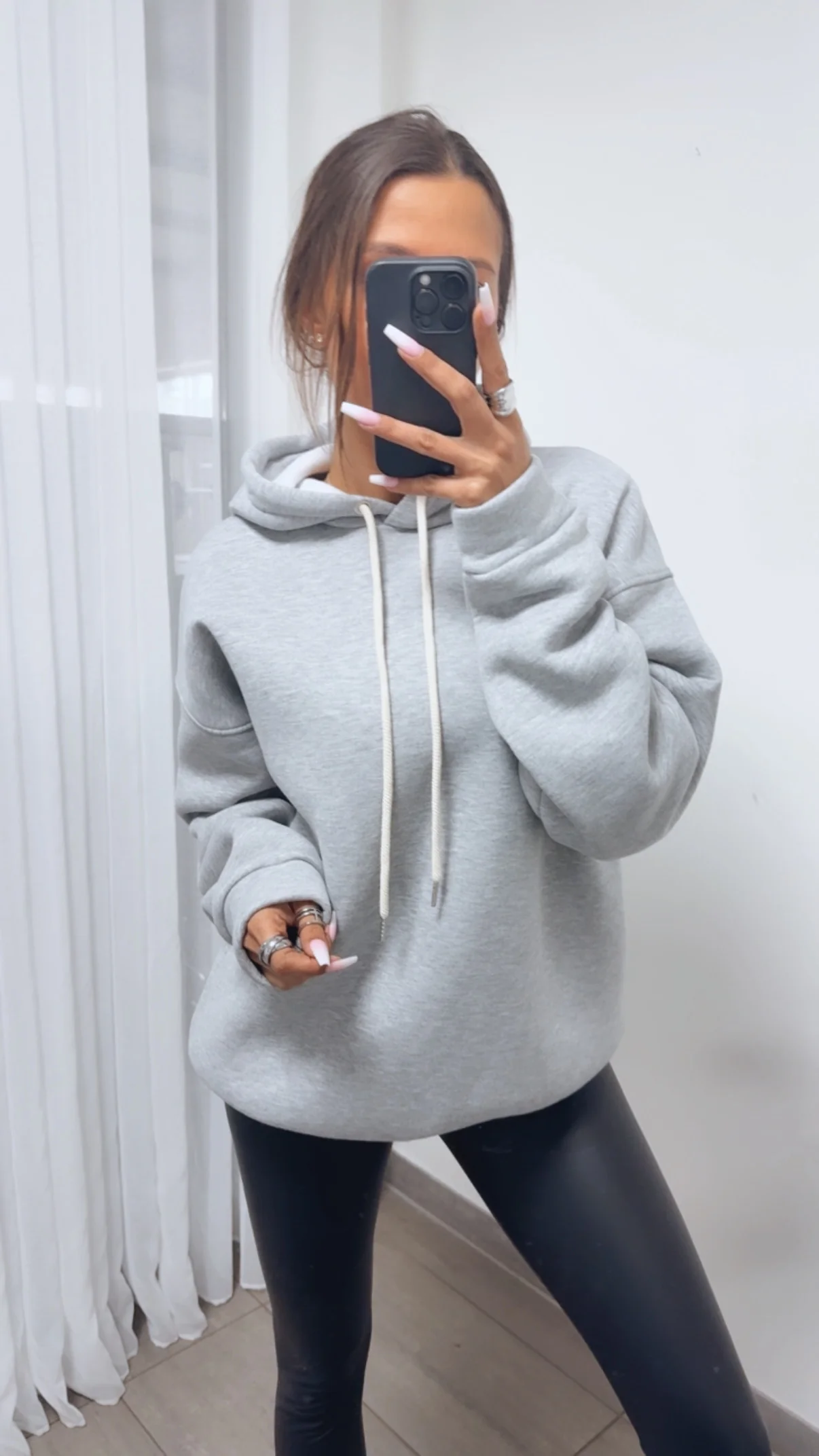 Original mamell Hoodie / meliert grau Art. 13366 - Image 2