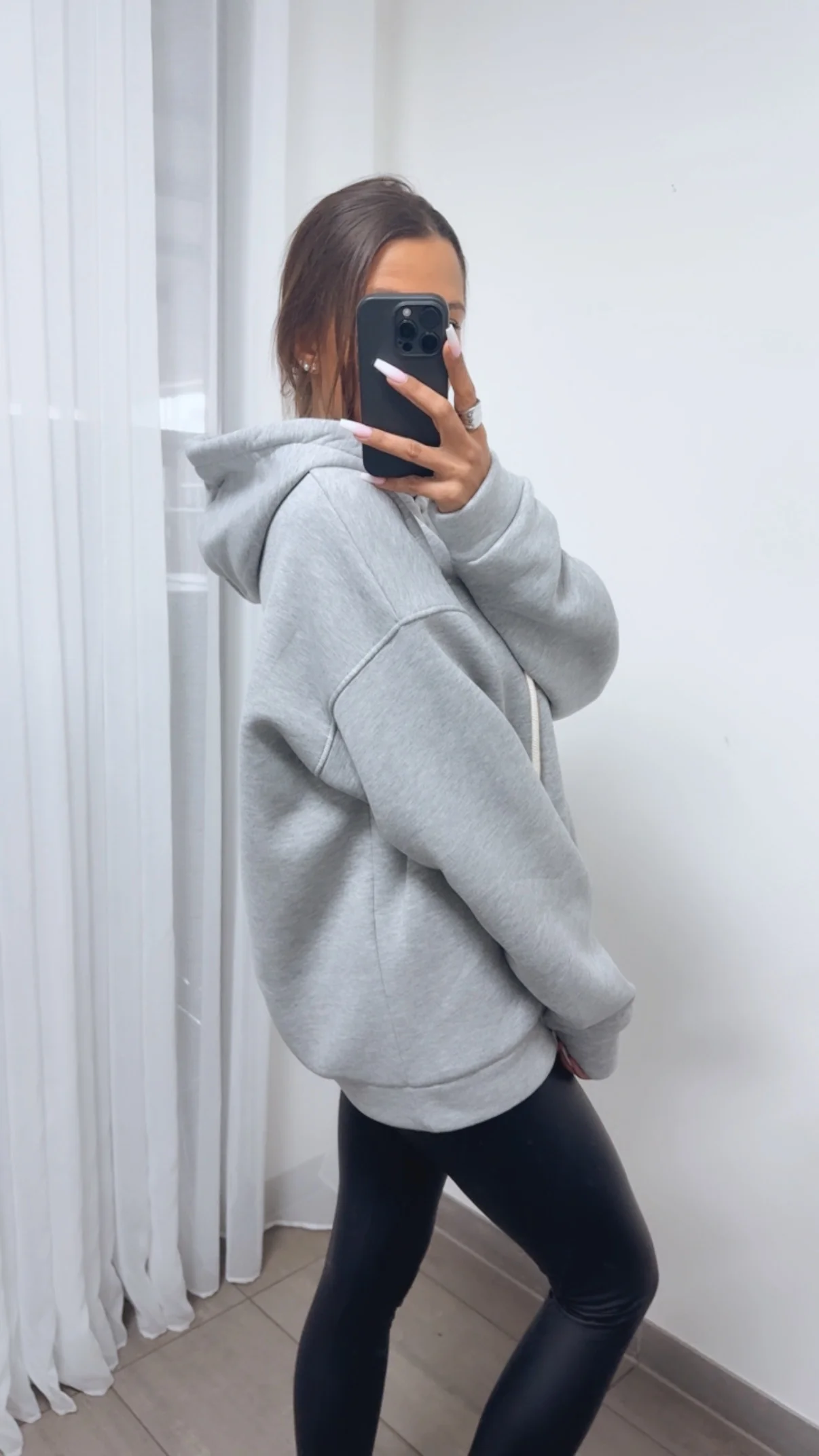 Original mamell Hoodie / meliert grau Art. 13366 - Image 3