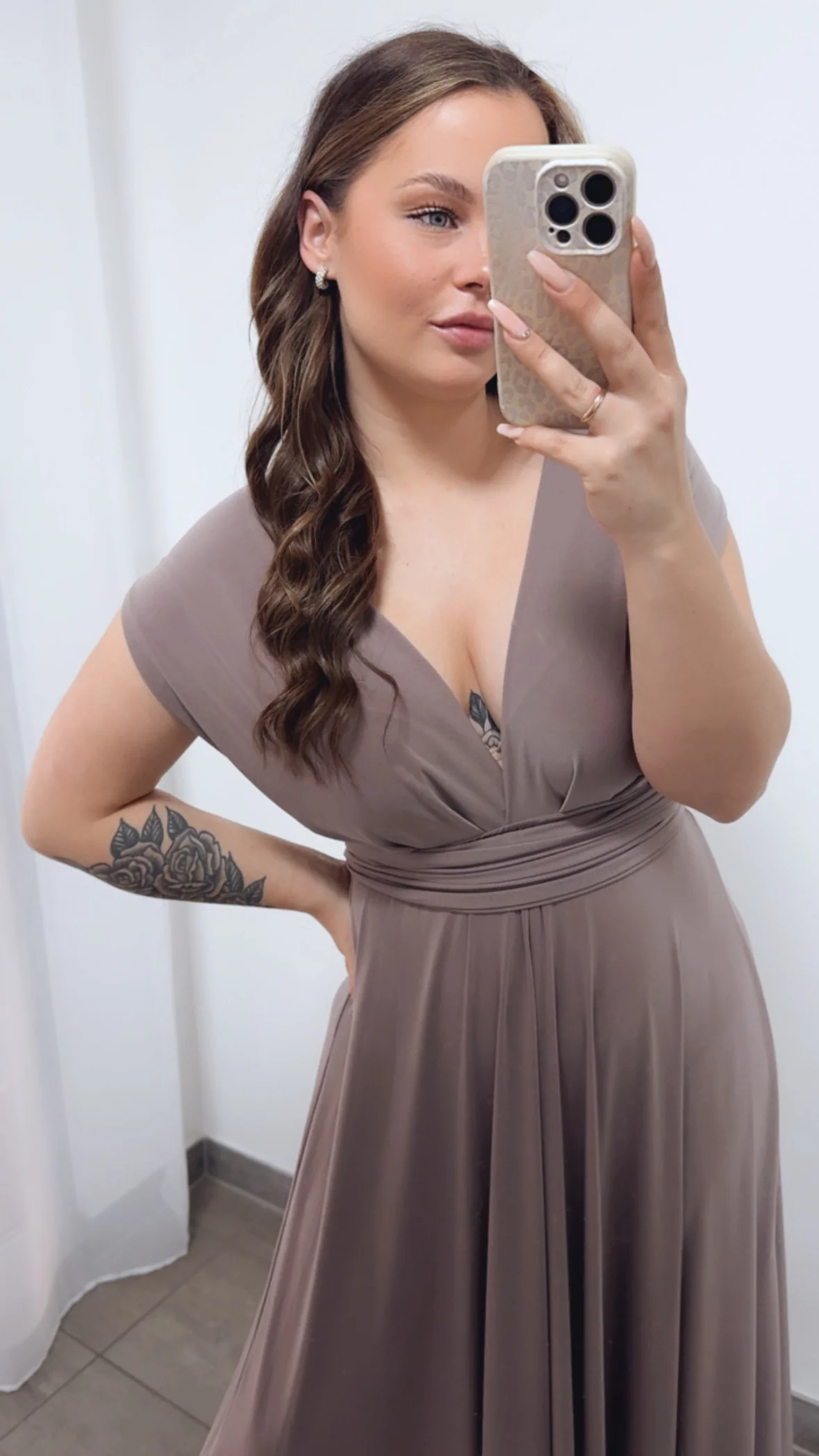 Wickel Kleid / taupe Art. 14619 - Image 2
