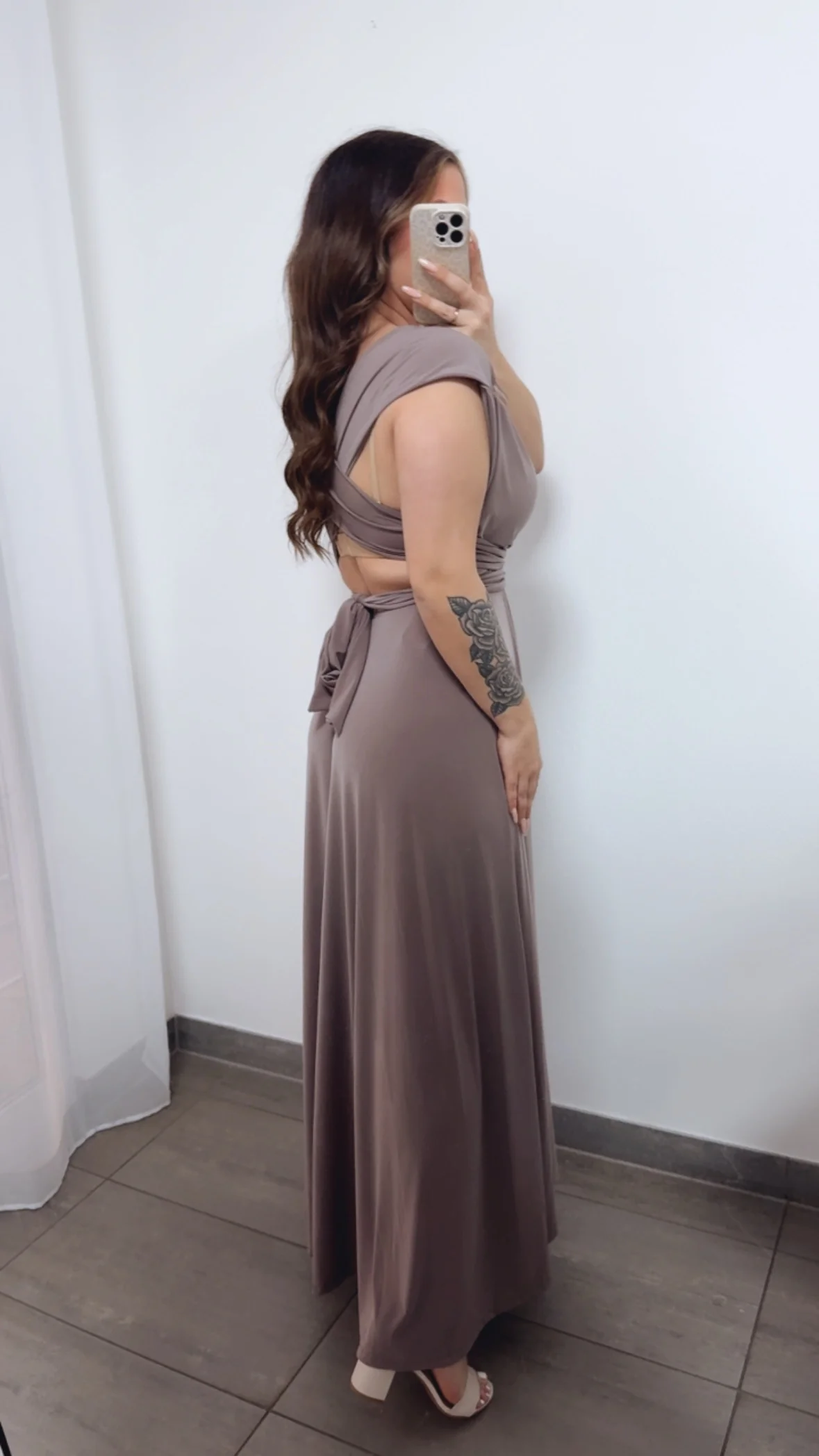Wickel Kleid / taupe Art. 14619 - Image 5
